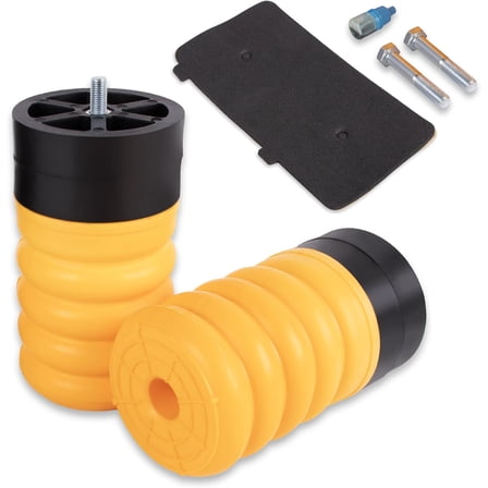 SSR-313-54 Rear Air Helper Spring Left/Right Rear Air Suspension Helper Springs Kit with Bolts Compatible with Dodge Ram ProMaster 1500 2500 3500 2014-2020 Yellow, 2Pcs