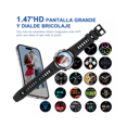 thumbnail image 2 of Wünd W50B Smartwatch Táctico - Correa Negra Deportiva, Resistente al Agua IP68, Pantalla LED Táctil 1.96", 256MB RAM, 257GB, 330mAh, 2 of 5