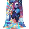 thumbnail image 2 of Un-der_Tale Sans Blanket Soft Warm Flannel Throw Blanket for Bed Sofa Couch Bedroom Living Room Dorm All Season 60"x50", 2 of 6