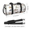 thumbnail image 4 of Xecao Snake print Round Travel Duffel Bag is a foldable gym bag with an inner pocket, perfect for travel sports, 4 of 8