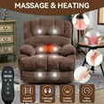 thumbnail image 3 of Power Lift Recliner Chair for Elderly,Massage Recliner Chair with 8-Point Vibration Massage and Lumbar Heating,Brown, 3 of 9