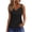 Black, variant on Womens Tank Tops Plus Size Classic Plain Color Summer Tank Tops for Women Spaghetti Strap Slim Fitted Square Neck Sleeveless Shirts Camisole Ruched Tee Shirts Basic Outfits Clothes