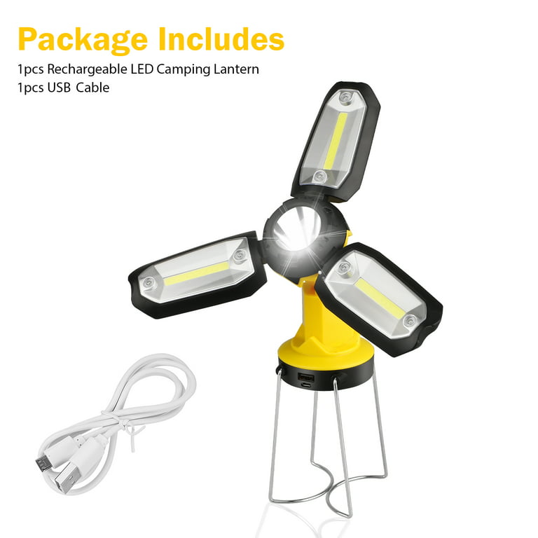 Lámpara LED Camping Recargable USB con Panel Solar de 30 W EM27