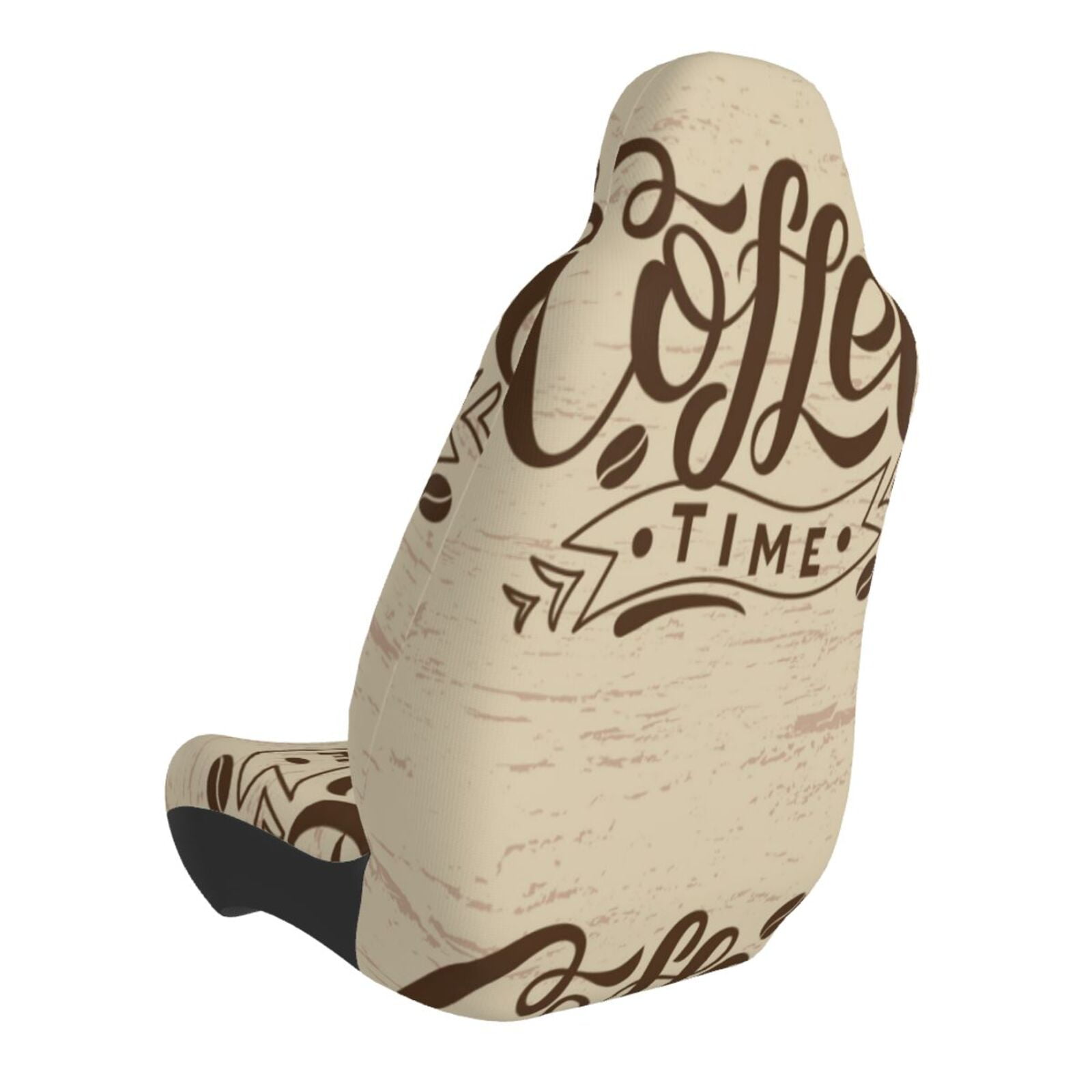 Naloa Coffee Time (2) Car Seat Covers Universal Front Seat Coves for Car Accessories ,Padded Car Covers for Automotive, SUV, Truck, and Van