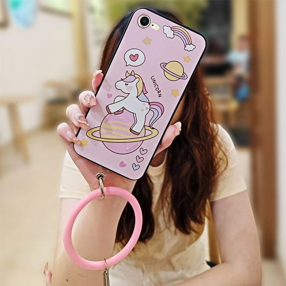 LYM-Phone Case For iphone 7/8/iphone SE 2020/SE2, Dirt-resistant Back Cover Anti-knock Ring Protective Cute Waterproof Personality Cartoon Bracelet heat dissipation Creative Soft Case