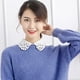 thumbnail image 3 of Colr Falso de Blusa de Ecaje Extraíble Media Camisa para Vestido Suéter Chaqueta de Mujer Señora Elegante Zulema  Cuello falso de las mujeres, 3 of 8