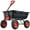 Black, variant on Lumiparty 800 lbs Poly Garden Dump Truck Cart,Heavy-Duty Wheelbarrow with 10" Tires, 180° Rotating Handle, Steel Frame, and Quick Release System, Gray