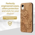thumbnail image 2 of Case Yard Wooden Case Outside Soft TPU Silicone, Slim Fit Shockproof Wood Protective Phone Cover for Girls Boys Men and Women, Supports Wireless Charging Beautiful Mind Design case for iPhone-XR, 2 of 7