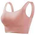 BBabaCats Yoga Bras Women Workout Crop Tops Wide Back Sports Bras Comfy Athletic Bras Padded Gym