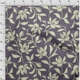 thumbnail image 4 of oneOone Polyester Spandex Purple Fabric Floral Magnolia Craft Projects Decor Fabric Printed By The Yard 56 Inch Wide, 4 of 5