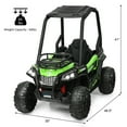 thumbnail image 2 of Gymax 12V Batter Powered Kids Ride on Car UTV Truck w/ Remote Control Music MP3 Green, 2 of 10
