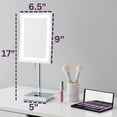 thumbnail image 4 of Jerdon Lighted Makeup Mirror with 5X Magnification - Rectangular Tabletop Vanity Mirror with Bright LED Lighting, Chrome Finish, 6.5" x 9" - Model JRT910CL, 4 of 10