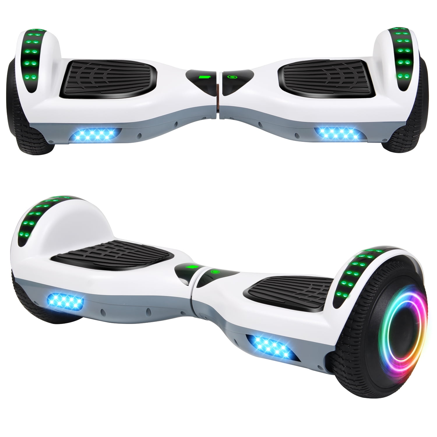 SISIGAD Hoverboard Self Balancing Scooter 6.5 Two-Wheel Self Balancing Hoverboard with Bluetooth Speaker and LED Lights Electric Scooter for Adult Kids Gift UL 2272 Certified Fun Edition 