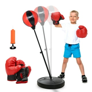 Delaman Punching Bag with Stand for Adults & Kids, Adjustable Height  Freestanding Punching Ball Boxing Speed Bag, Ideal for MMA Reflex Speed  Training