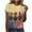 14-Multicolor, variant on Tops for Women under $5 Short-sleeved Round Neck Pullover Horse Printed Casual T-shirt Multicolor