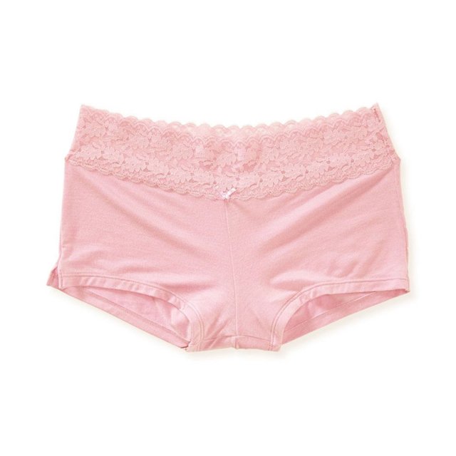 Aeropostale Womens Modal Lace Boy Shorts Bragas, Rosa, Grande Aeropostale Pantalones cortos de chico