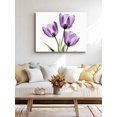 thumbnail image 4 of Purple Tulips Wall Art for Living Room,Canvas Picture Wall Decor for Bathroom Bedroom,Spring Floral Botanical Plant Abstract Painting Artwork for Office Kitchen Hallway Dining Room Home Decor 20"x24", 4 of 8