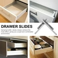 thumbnail image 3 of MEIBUTYUP 2Pcs Silver Cabinet Drawer Slides Soft Close Full Extension Heavy Duty Rail, 3 of 8