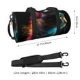 thumbnail image 2 of Pofeuu Neon Spectrum Cat Portrait Print Travel Duffel Bag,Sports Tote Gym Bag,Shoulder Weekender Overnight Bag for Women Gym Bag, 2 of 6