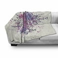 thumbnail image 3 of Tribal Soft Flannel Fleece Throw Blanket, Pattern Brushstroke Watercolors Blurry Backdrop Folk Print, Cozy Plush for Indoor and Outdoor Use, 50" x 70", Pale Pink Fuchsia Lilac, by Ambesonne, 3 of 6