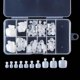 thumbnail image 3 of 100 piezas de uñas postizas artificiales WEIHJMXG cobertura completa cuadradas, 3 of 5
