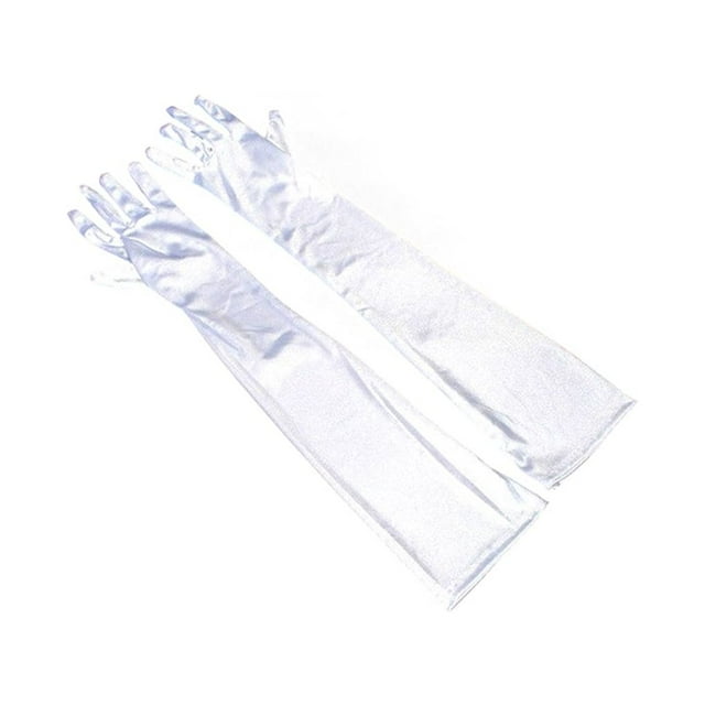 relayinert 1 Pair Cloth Glove Replacement Solid Color Washable Cosplay Girls Gloves White
