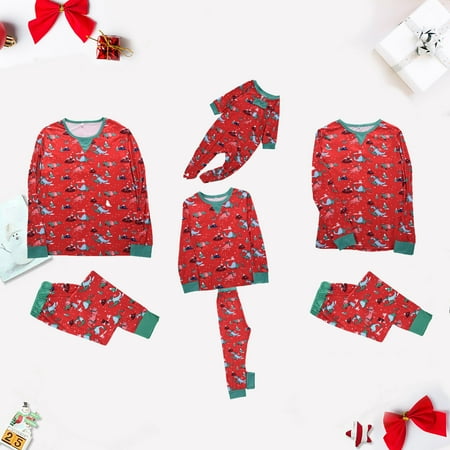

Matching Christmas for Family Pajamas Sets Xmas Elk Reindeer Print Family Christmas Pjs Matching Sets Loungewear Outfits