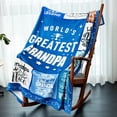 thumbnail image 2 of LHSHID Grandpa Blanket Gifts for Grandpa on Fathers Day from Grandkids World's Greatest Grandpa Soft Throw Blanket Christmas Birthday Present for Grandfather 40"x50", 2 of 6