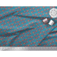thumbnail image 2 of Soimoi Blue Heavy Satin Fabric Tomato Vegetable Fabric Prints By Yard 54 Inch Wide, 2 of 3