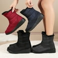 thumbnail image 4 of YLYL Women's Winter Snow Boots Warm Fur Lined Waterproof Non-Slip Wedge Heel Outdoor Ankle Boots, 4 of 9