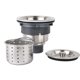thumbnail image 1 of 3-1/2-inch Kitchen Sink Strainer With Removable Deep Waste Basket/strainer Assem, 1 of 4