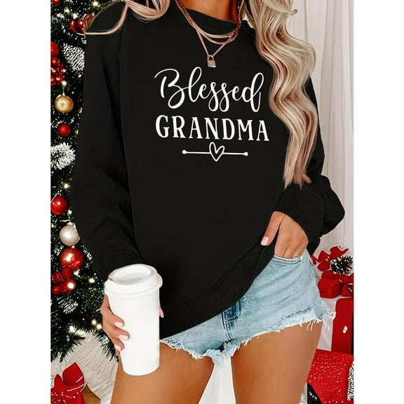 Blessed Grandma Crewneck Sweatshirt, Grandparents Day Gift Pullover, S-3XL