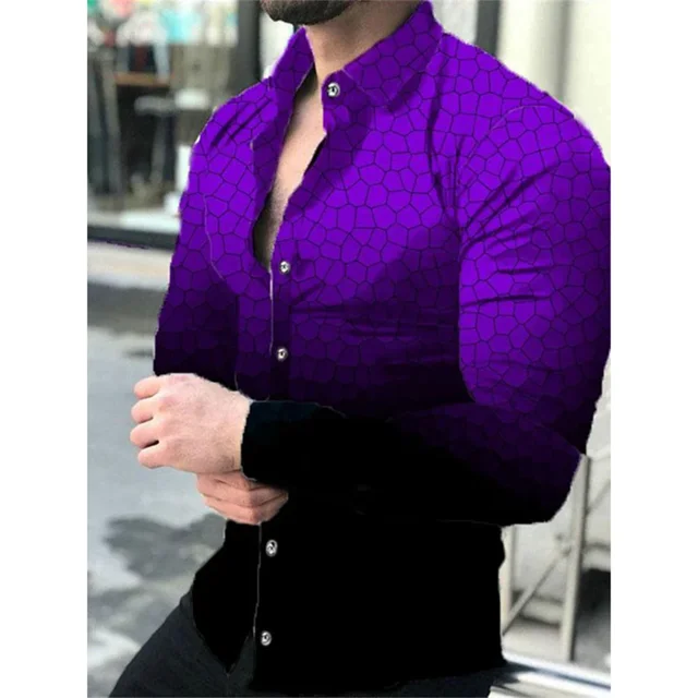 Camisa de moda para hombre, fiesta, baile, , nueva camisa de solapa de un solo pecho, deportiva informal, nueva y popular, top de tela de alta calidad