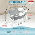thumbnail image 6 of Happydeer 103cm/40.6 Inch Portable Folding Bathtub with Lid, Ergonomic Seat & Massage Roller, Freestanding Surround Collapsible Trapezoid Tub, Grey, 6 of 13