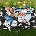 thumbnail image 6 of Extra Large Picnic Beach Blanket Waterproof Sand Proof Portable Outdoor Mat Black White Dog Face 80x118, 6 of 9