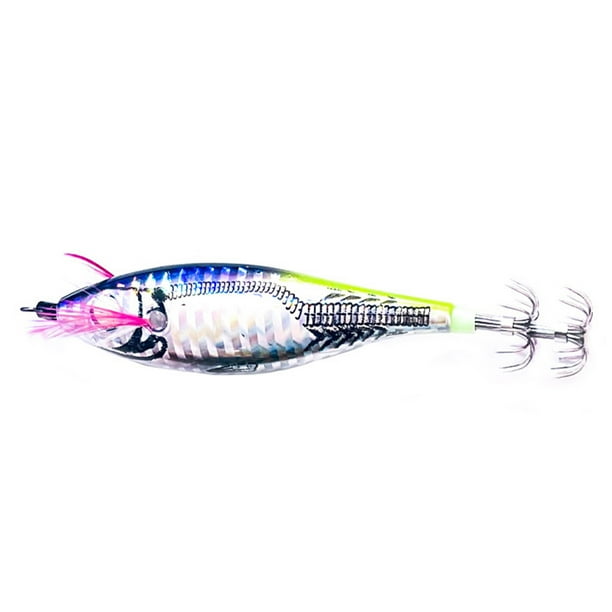 Jigs Calamar Señuelo Pesca Ojos 3D Gancho Pulpo Duro S Camarón Mar Artificial F (11)