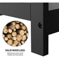 thumbnail image 4 of Console Table for Entryway, 2 Tier Entryway Table Bookshelf Accent Table w/Storage Shelf Living Room Entry Hall Foyer Table Furniture, Black,X-Design, 4 of 8
