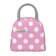 thumbnail image 1 of Fotbe Pink And White Polka Dot Bolsa de Almuerzo con Estampado, Lonchera Aislada, Contenedor de Comida Reutilizable Tipo Cooler a Prueba de Fugas, 1 of 6