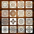 thumbnail image 1 of Plantilla de Plantilla de Mandala perfecl 16x para en paredes muebles manualidades herramienta de manualidades DIY, 1 of 8
