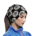 thumbnail image 6 of Neck Gaiter Face Cover Scarf, Sunflowers Black White Soft Face Sun Mask Cover Scarf Headband Cooling Sweat Absorbing Bandanas Hiking Cycling Running, 6 of 7