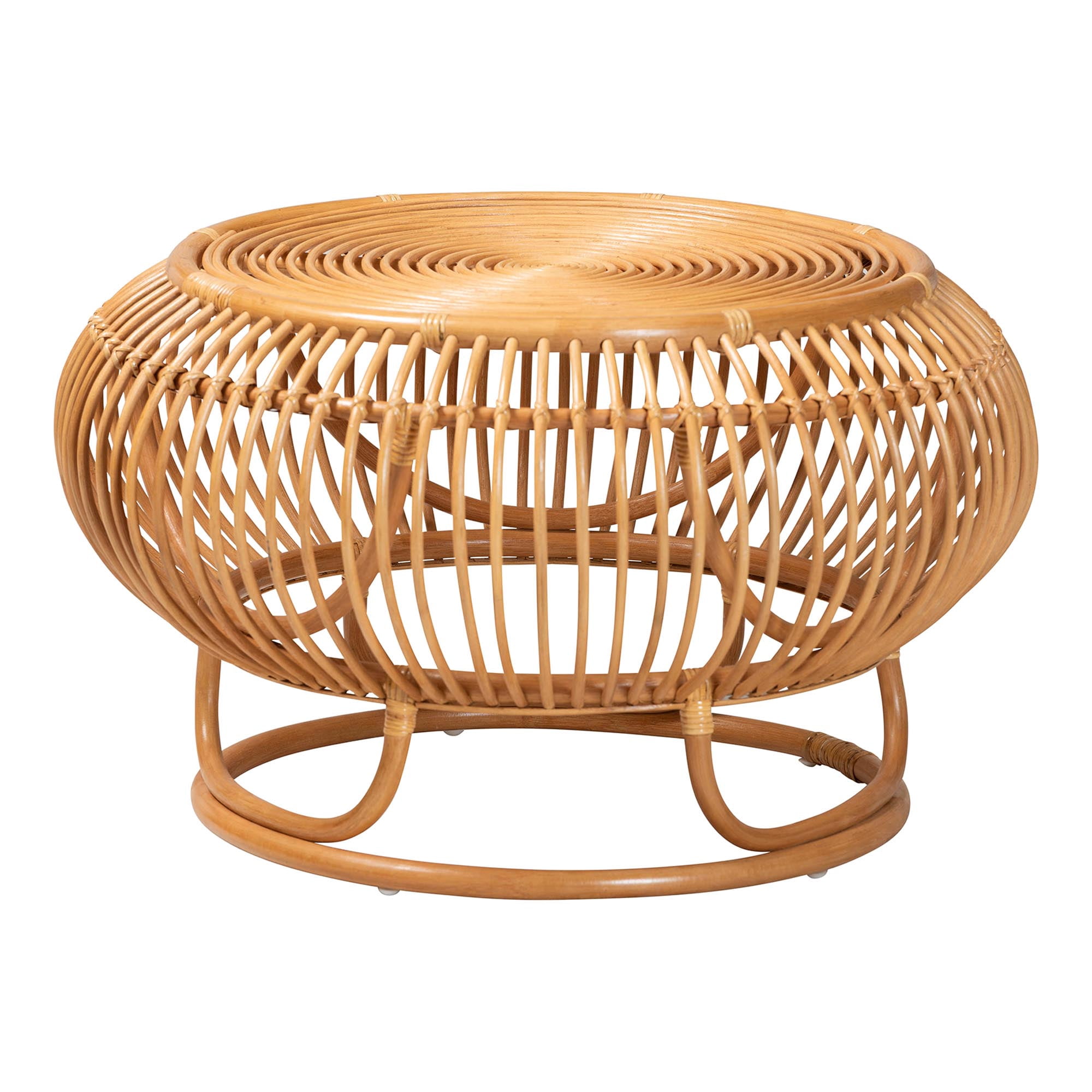 bali & pari Adeola Boho Coffee Table, Light Honey