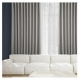thumbnail image 4 of TiaGOC BOCH-LN185-P Faux Darkening Curtains-84 Inches Long Extra Wide Luxury Linen Curtains for Bedroom & Living Room (1 Panel), 100W x 84L, Clay, 4 of 9
