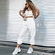 thumbnail image 3 of Puntoco Pantalones de chándal de cintura alta con bolsillo casual de moda delgada para mujer Pantalones Puntoco Puntoco-2105, 3 of 5