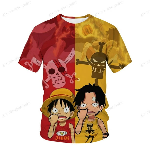 Camiseta de Anime de una pieza para hombre, nueva camiseta a la moda con estampado de dibujos animados japoneses para niño, camiseta con estilo de dibujos animados para niño, novedad 202390 heqiyong CONDUJO