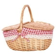 thumbnail image 4 of 1x Wicker Basket Wicker Camping Picnic Basket Shopping Handle Hamper R6Q8, 4 of 9