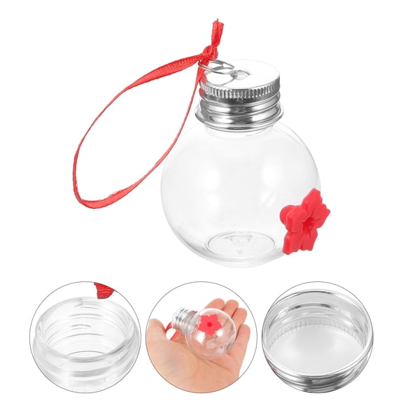 WHAMVOX Transparent Hanging Bird Feeder for Garden, Outdoor Bird Water and Food Feeder, Easy to and Clean