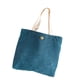 thumbnail image 1 of Práctica bolsa de compras de pana: bolsa de mano compacta y colorida para estudiantes, ideal para Azul oscuro, 1 of 8