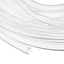 Uxcell Clear Tubing, 6mm ID x 7mm OD - 15ft Tube Lightweight Vinyl Hose, Transparent Flexible Plastic Water Tubing for Air Oil Water Transfer Aquarium Irrigation