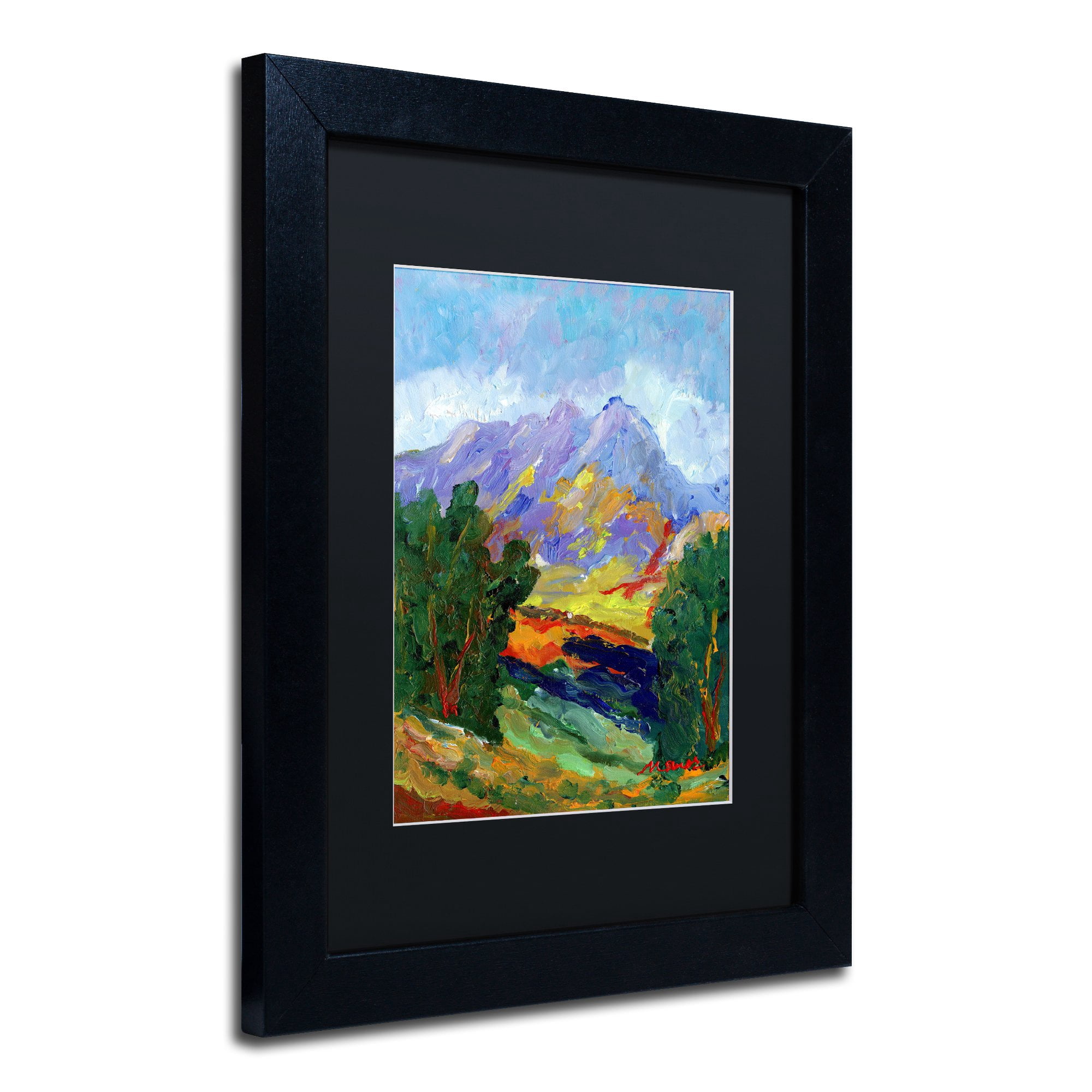 Trademark Fine Art "Autumn Amber California North" Canvas Art by Manor Shadian Black Matte, Black Frame