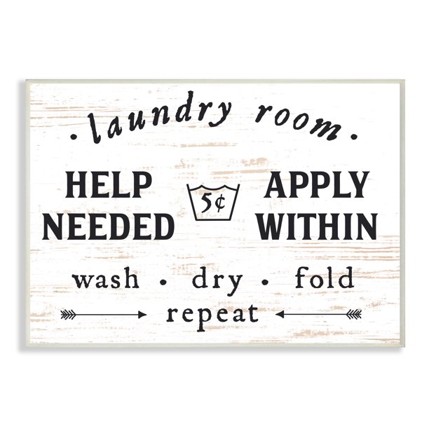 Stupell IndustriesLaundry Room Help Needed Apply WithinWall Plaqueby ...